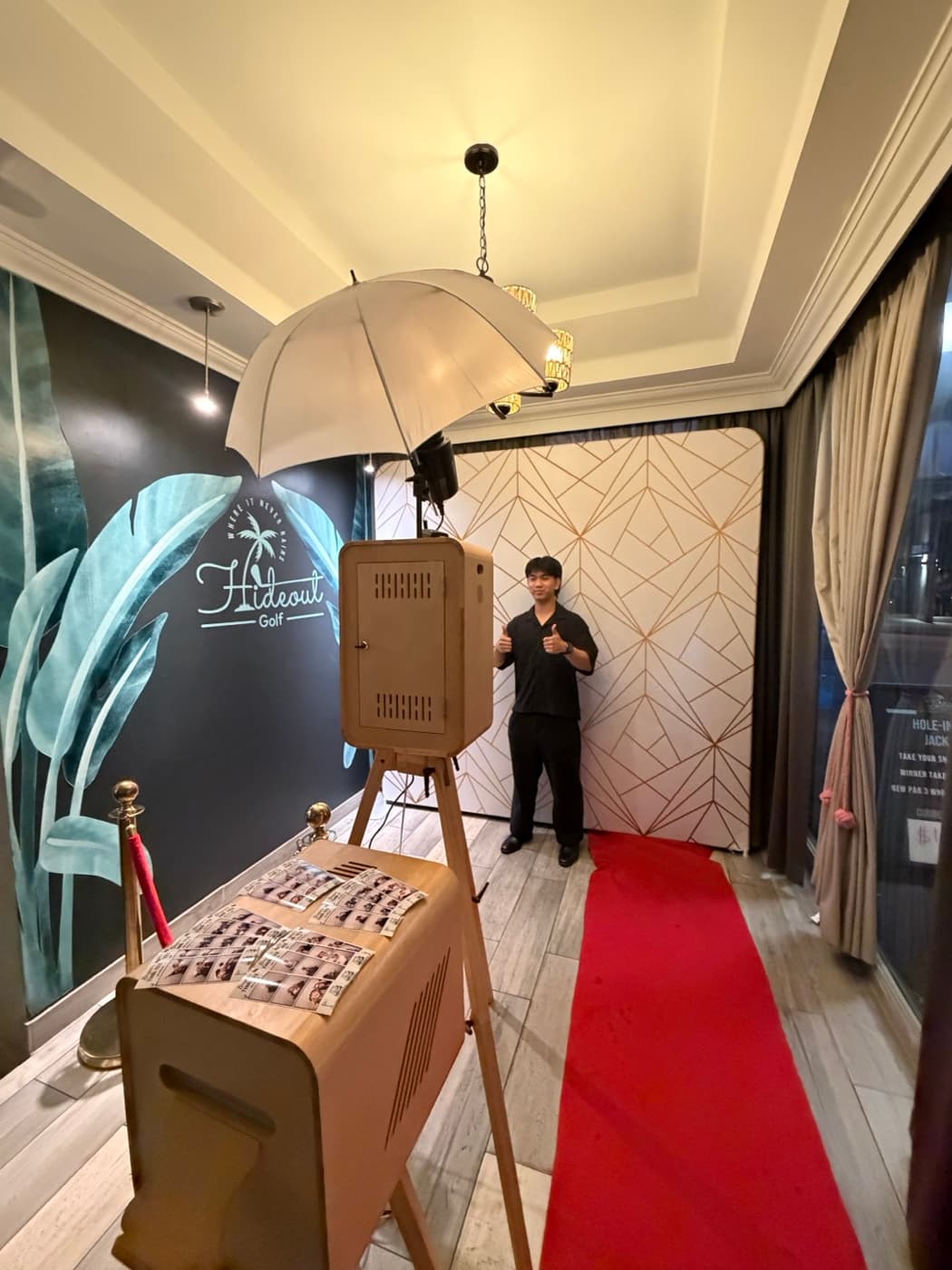 Vintage Wood booth full view
